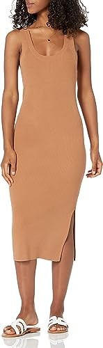 The Drop Women's Yasmin Rib Midi Sweater Tank Dress
