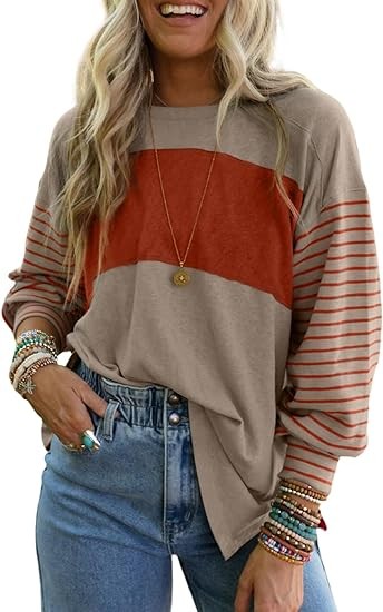 Dokotoo Long Sleeve Tops for Women 2023 Womens T Shirts for Women Fitted Shirts