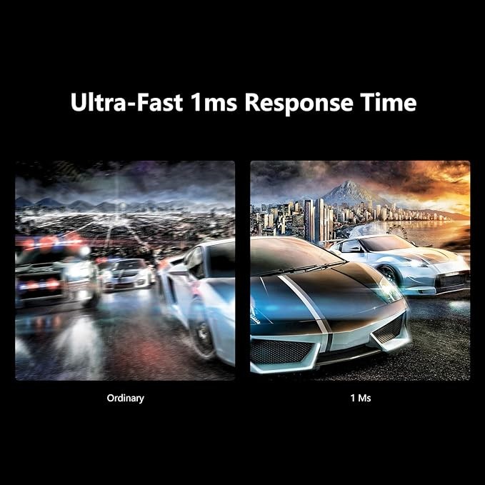 INNOCN 27G1S 27 Inch Gaming Monitor 240Hz 2560 x 1440P QHD G-Sync Compatible HDMI DisplayPort Ultra Thin Desktop Computer PC 1ms Gaming Monitor, 99% sRGB, Eye Care, VESA Mountable, Black